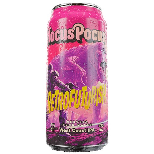 Cerveja Hocus Pocus Retrofuturism West Coast IPA Lata 473ml