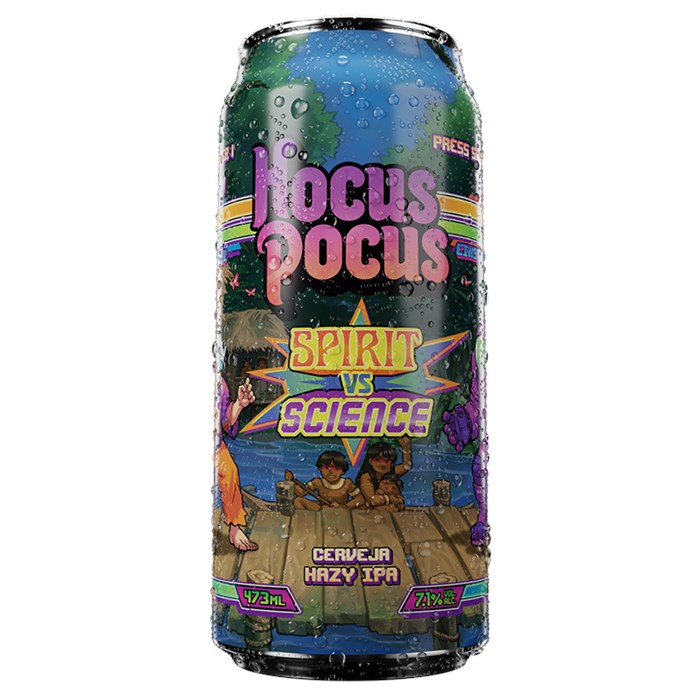 Cerveja Hocus Pocus Spirit vs Science Hazy IPA Lata 473ml