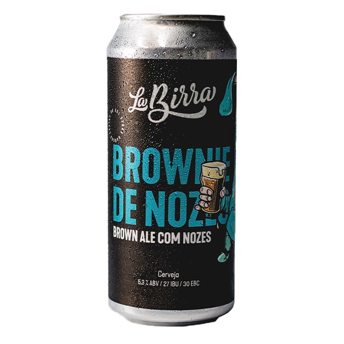 Cerveja La Birra Brownie de Nozes Brown Ale Lata 473ml