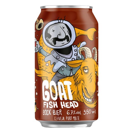 Cerveja Narcose Goat Fish Head Bock Bier Lata 350ml