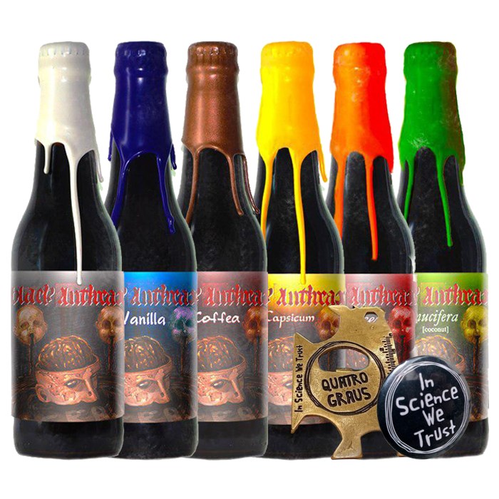 Cerveja Quatro Graus Black Anthrax Safra 2019 + Brindes