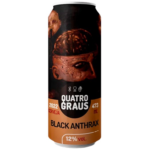 Cerveja Quatro Graus Imperial Stout Black Anthrax 2022 Lata 473ml